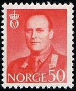 Norvegia 1958 - serie Re Olaf V: 50 ø