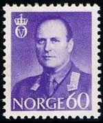 Norvegia 1958 - serie Re Olaf V: 60 ø