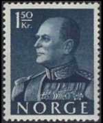 Norway 1959 - set King Olaf V - High values: 1,50 kr