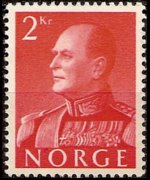 Norway 1959 - set King Olaf V - High values: 2 kr