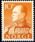 Norway 1959 - set King Olaf V - High values: 10 kr
