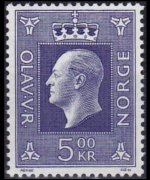 Norway 1969 - set King Olaf V - High values: 5 kr