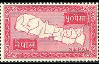 Nepal 1954 - serie Cartina del Nepal: 20 p