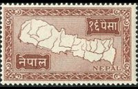 Nepal 1954 - serie Cartina del Nepal: 24 p