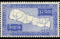 Nepal 1954 - serie Cartina del Nepal: 32 p