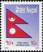 Nepal 2001 - serie Bandiera: 10 p