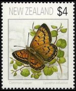 New Zealand 1991 - set Butterflies - High values: 4 $
