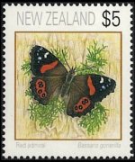 New Zealand 1991 - set Butterflies - High values: 5 $