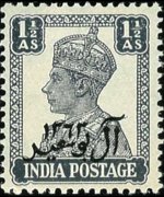 Oman 1944 - serie Re Giorgio VI: 1½ a