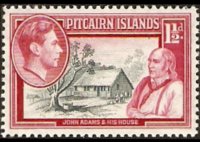 Isole Pitcairn 1940 - serie Re Giorgio VI e storia del Bounty: 1½ p