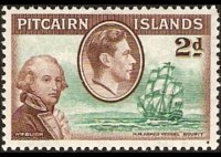 Isole Pitcairn 1940 - serie Re Giorgio VI e storia del Bounty: 2 p