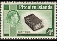 Isole Pitcairn 1940 - serie Re Giorgio VI e storia del Bounty: 4 p