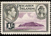 Isole Pitcairn 1940 - serie Re Giorgio VI e storia del Bounty: 1 sh