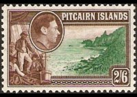 Isole Pitcairn 1940 - serie Re Giorgio VI e storia del Bounty: 2'6 sh