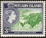 Isole Pitcairn 1957 - serie Regina Elisabetta II e soggetti vari : 3 p