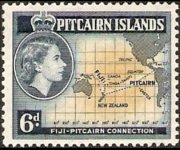 Isole Pitcairn 1957 - serie Regina Elisabetta II e soggetti vari : 6 p