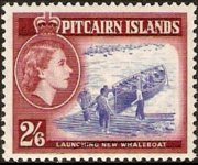 Isole Pitcairn 1957 - serie Regina Elisabetta II e soggetti vari : 2'6 sh