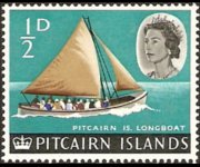 Isole Pitcairn 1964 - serie Navi e uccelli: ½ p