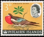 Isole Pitcairn 1964 - serie Navi e uccelli: 3 p