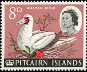 Isole Pitcairn 1964 - serie Navi e uccelli: 8 p