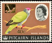 Isole Pitcairn 1967 - serie Navi e uccelli - soprastampati: 40 c su 4 sh