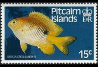 Isole Pitcairn 1984 - serie Pesci: 15 c