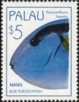 Palau 1995 - set Fish: 5 $