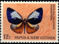 Papua Nuova Guinea 1966 - serie Farfalle: 12 c