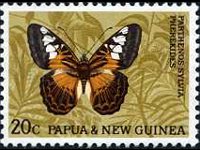 Papua Nuova Guinea 1966 - serie Farfalle: 20 c