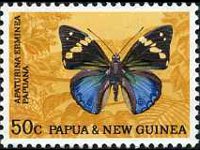 Papua Nuova Guinea 1966 - serie Farfalle: 50 c