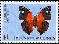 Papua Nuova Guinea 1966 - serie Farfalle: 1 $