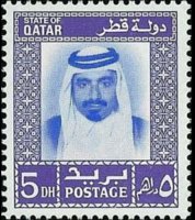 Qatar 1972 - serie Sceicco Khalifa bin Hamad al Thani: 5 d