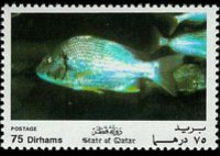 Qatar 1991 - serie Pesci: 75 d