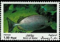 Qatar 1991 - serie Pesci: 1,50 r