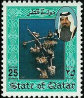 Qatar 1992 - serie Sceicco Khalifa e industria petrolifera: 25 d