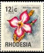 Rhodesia 1974 - serie Antilopi, fiori e farfalle: 12½ c