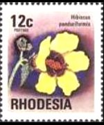 Rhodesia 1974 - serie Antilopi, fiori e farfalle: 12 c