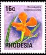 Rhodesia 1974 - serie Antilopi, fiori e farfalle: 16 c