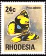 Rhodesia 1974 - serie Antilopi, fiori e farfalle: 24 c
