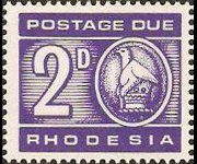 Rhodesia 1967 - serie Uccello di Zimbabwe: 2 p