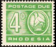 Rhodesia 1967 - serie Uccello di Zimbabwe: 4 p