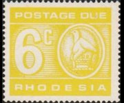 Rhodesia 1970 - serie Uccello di Zimbabwe: 6 c
