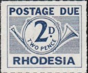 Rhodesia 1965 - serie Corno di posta: 2 p