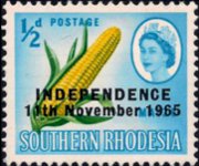 Rhodesia 1966 - serie Soggetti vari - soprastampati: ½ p