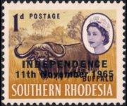 Rhodesia 1966 - serie Soggetti vari - soprastampati: 1 p