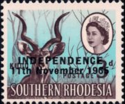 Rhodesia 1966 - serie Soggetti vari - soprastampati: 3 p