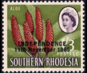 Rhodesia 1966 - serie Soggetti vari - soprastampati: 1'3 sh