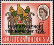 Rhodesia 1966 - serie Soggetti vari - soprastampati: 1 £