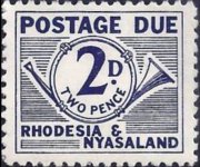 Rhodesia and Nyasaland 1961 - set Posthorn: 2 p