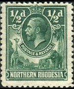 Rhodesia del nord 1925 - serie Re Giorgio V: ½ p